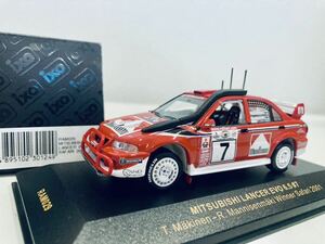 1/43 IXO 三菱 ランサー エボリューション 6.5 #7 T.マキネン Winner Safari Rally 2001