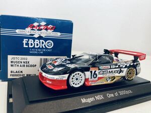 【送料無料】1/43 EBBRO 無限 NSX with Air Scoop #16 道上龍-伊藤大輔 GT500 JGTC 2002