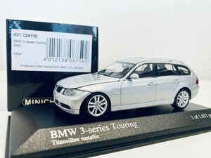 [ бесплатная доставка ]1/43 Minichamps BMW 3 серии туринг (E91) 2005 Silver