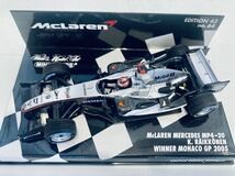 【送料無料】1/43 Minichamps McLaren Mercedes マクラーレン メルセデス MP4-20 Raikkonen ライコネン Winner Monaco GP 2005 タバコ仕様_画像7