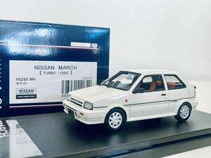 【送料無料】1/43 ハイストーリー Nissan March Turbo 日産 マーチ ターボ 1985 ホワイト