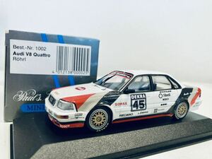  【送料無料】1/43 Minichamps Audi V8 Quattro アウディ クワトロ DTM #45 W.Rohrl ロール 1990 最初期製品 