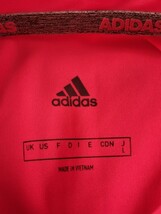 adidas アディダス 長袖ポロシャツ レディースL ピンク×オレンジ系 ストレッチ性 ゴルフ スポーツ タウンユース 良品 送料無料 _画像5