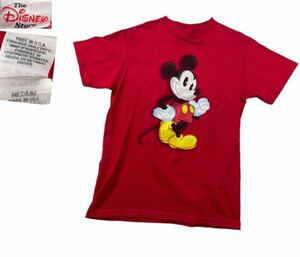 USA製 DISNEY ディズニーストアミッキーマウスTシャツ 半袖 MレッドSWS0091wn630420h