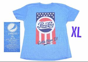 PEPSI ペプシ コーラ 企業 Tシャツ 半袖 会社 企業 炭酸飲料 ロゴ XL 大きめh47 wn22