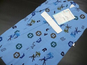  man . child yukata light blue ground . Bambi 90cm man ... new goods 1001