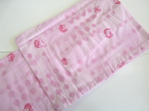  женский юката одиночный товар розовый незначительный розовый полька-дот .. сверху хлопок 100% S размер 491