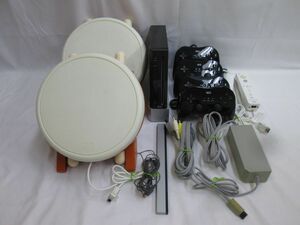 25 送100サ 0528$G05 Wii 本体セット 太鼓とバチ クラシックコントローラPRO セット 中古品