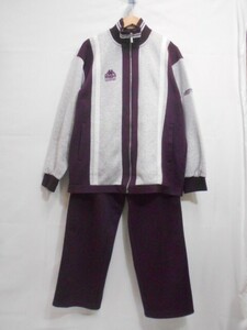 70 sending 80sa0521$D13 kappa Kappa jersey truck pants top and bottom setup Zip gray bordeaux size 96-6 secondhand goods 