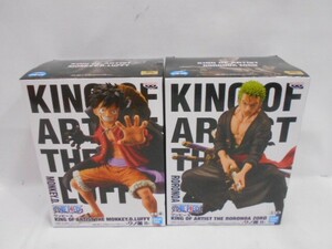 26 送60サ 0526$D17 プライズ ワンピース KING OF ARTIST モンキー・D・ルフィ ロロノア・ゾロ ワノ国Ⅱ 2体セット 中古品