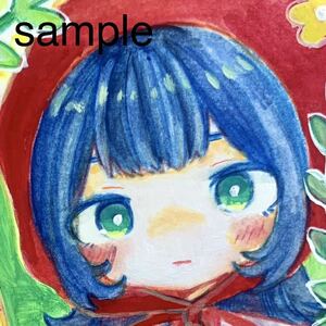 Art hand Auction [Original hand-drawn illustration] Little Red Riding Hood [Girl/Creative/Doujinshi], Comics, Anime Goods, Hand-drawn illustration