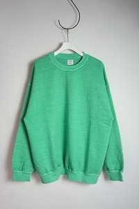 美品 TOWNCRAFT タウンクラフト PIGMENT CREW SWEAT 無地 ピグメント クルーネック スウェット シャツ トレーナー 緑 XL 本物 501O