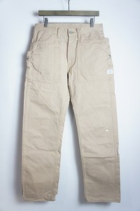 正規 SASSAFRAS ササフラス FALL LEAF PANTS フォール リーフ スプレイヤー パンツ ワーク トラウザー ベージュ M 本物 504O