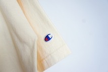 美品 Champion チャンピオン Heavy Weight T-shirts 目つき ポケット 半袖 Tシャツ カットソー USA製 T1011 薄黄 XL 本物513O_画像4