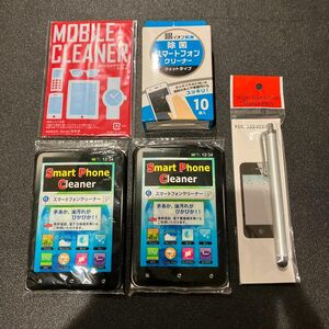 スマートフォンクリーナー×4個+タッチペン1本のセット　新品未使用