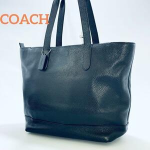 COACH コーチ ハミルトン トートバッグ 89933　ビジネス オールレザー シボ革 黒　メンズ　通勤　かばん