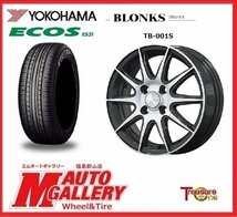 郡山店★サマータイヤホイールSET★ブロンクス TB-001S 5.5J 14インチ 4H100+38＆ヨコハマ ES31 175/65R14 21年製★コンパクトカー_画像1