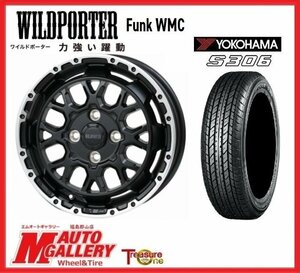 郡山店★軽自動車全般★サマータイヤホイールSET★ワイルドポーター Funk WMC 4.5J 14インチ 4H100+45&ヨコハマ S306 155/65R14