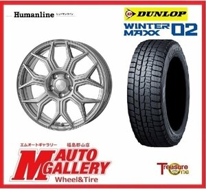 郡山店★スタッドレスタイヤホイールSET★ヒューマンライン 1665-5H114+38 &DL WINTER MAXX WM02 205/60R16 21年製☆プリウスα etc