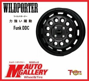 郡山店★新品ホイール４本SET★軽自動車全般☆ワイルドポーター Funk DDC 5.0J 15インチ 4H100+45 ブラックポリッシュ/ブラッククリア