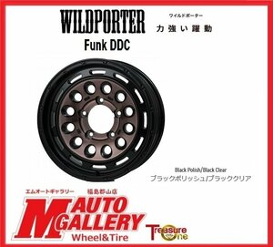 郡山店★新品ホイール４本SET★ジムニーシエラ☆WILDPOTER Funk DDC 6.0J 16インチ 5H139 -5 ブラックポリッシュ/ブラッククリア