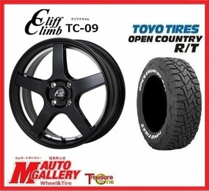 郡山店★サマータイヤホイールSET☆クリフクライム TC-09 15インチ 4.5J 4H100+45&オープンカントリーR/T 165/65R15★タフトなど