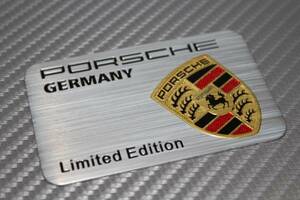 NEW　ポルシェ　PORSCHE　　エンブレム　 シルバー　B