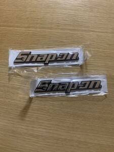 スナップオン（Snap-on）シルバーエンブレムステッカー 2枚セット 117mm