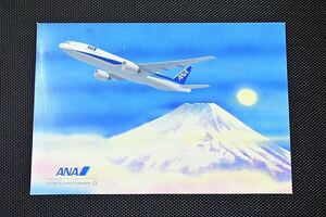 ANA 全日空 B777 富士山 グリーティングメッセージカード ポストカード