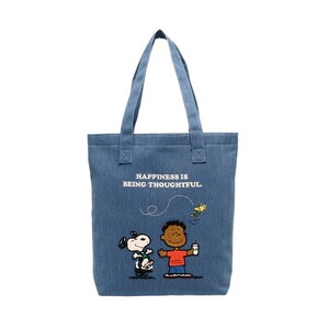 新品 STARBUCKS x PEANUTS トートバッグ ブルー PEANUTS Franklin /スタバ スターバックス ピーナッツ ウッドストック