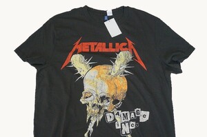 新品 H&MｘMetallica メタリカ バンド スカルTシャツ サイズL メンズ/バンドTシャツ ロック