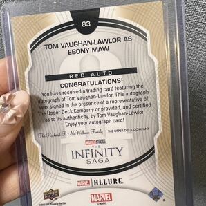 マーベル 2022 Upper Deck Marvel Studios TOM VAUGHAN-LAWLOR As EBONY MAW 直筆サインカード Autoの画像2