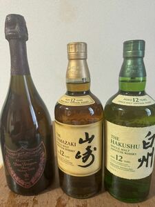 SUNTORY 山崎12年白州12年ドンペリニヨンロゼ