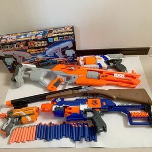 トイガンセット NERF ナーフ Nerf エリート /音が鳴る銃のおもちゃ/レーザークロスシューティングX スターターWセット おもちゃ 遊び の画像1