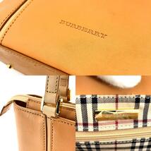 【美品】Burberry バーバリー　カーフレザー　ハンドバッグ　トート　ロゴ_画像9