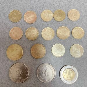 香港　10セント〜10ドル硬貨17枚セット