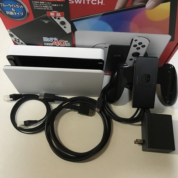 Switch ドック(有機EL) ACアダプター HDMIケーブル Joy-Conグリップ/ 画面保護フィルム LANケーブル / 任天堂 Nintendo スイッチ