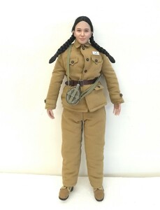 f2223/中國人民解放軍 1/6スケール 女性アクションフィギュア 三つ編み 箱なし 現状品