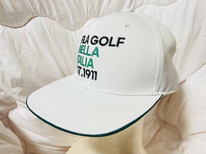 B品★KFF25★2023年春夏モデル★FILA GOLF★フィラゴルフ★エコツイル素材フラットキャップ★WT