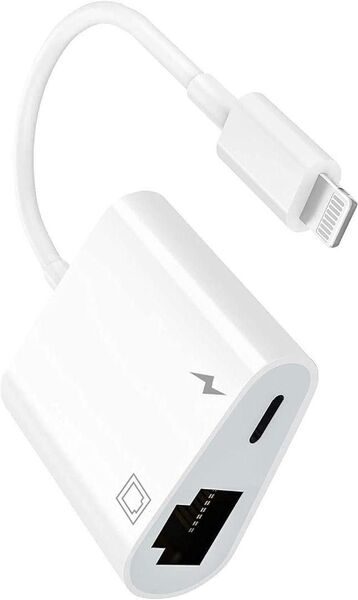 Lightning - イーサネットアダプター iPhone用 2イン1 LAN