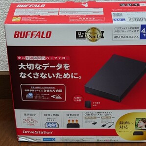 BUFFALO バッファロー パソコン& テレビ録画用 外付けハードディスク 4.0TB （HD−LD4.0U3-BKA）の画像1