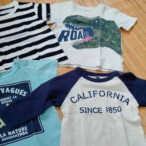 半袖Tシャツ 男の子　４枚セット　Carter's　カーターズ　18М　80 90サイズ　長袖　西松屋　エルフィンドール　記名あり