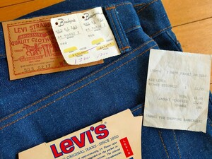 レア/DEAD/デッドストック/80s/Levis/リーバイス/505/W32L33/ボタン裏5/66後期//80年製/当時の値札とレシート付き/USA製/ビンテージ/501