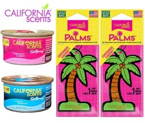 CALIFORNIA SCENTS カリフォルニア・センツ エアフレッシュナー 2缶+ ハング 2枚セット