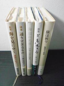 【歌集まとめて5冊セット】　龍短歌会叢書　/旅は祈り・ともに生きる・海辺の光景・通りすぎるもの・海を見にゆく