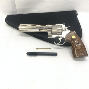 【中古】18歳以上 023 箱無)タナカ COLT PYTHON 6インチ(ニッケルフィニッシュ)/0.43J(木製グリップへ変更)[249105066691]