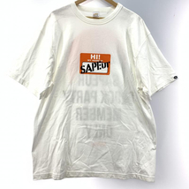 【中古】SAPEur×MASATOSHI HAMADA Tシャツ サイズXL ホワイト サプール 浜田雅功[240019454501]_画像1