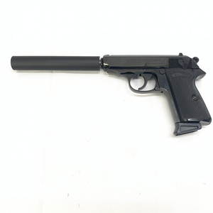 [ used ]18 -years old and more body only ) Maruzen warusa-PPK/S( black metallic ru)+ long silencer ( inner barrel / screw cut )[249105064969]