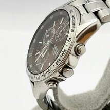 TO1 セイコー SEIKO クロノグラフ 10BAR 7T92-0DW0 ワインレッド文字盤 クォーツ腕時計_画像2