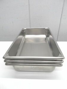 G856◆VOLLRATH◆ステンレス製11ホテルパン3枚セット H100mm SUPARPAN PN30042 栃木 宇都宮 中古 業務用 厨房機器